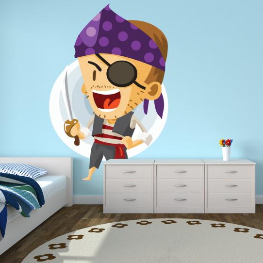 Autocollant Stickers mural enfant pirate