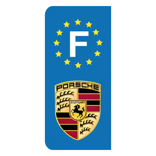 Stickers Plaque Porsche