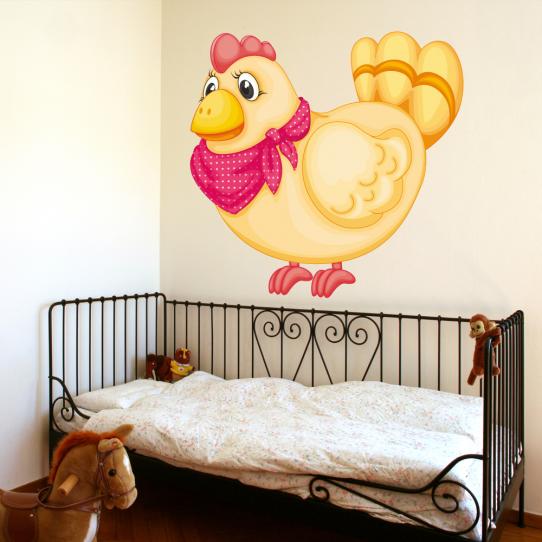 Autocollant Stickers enfant poule