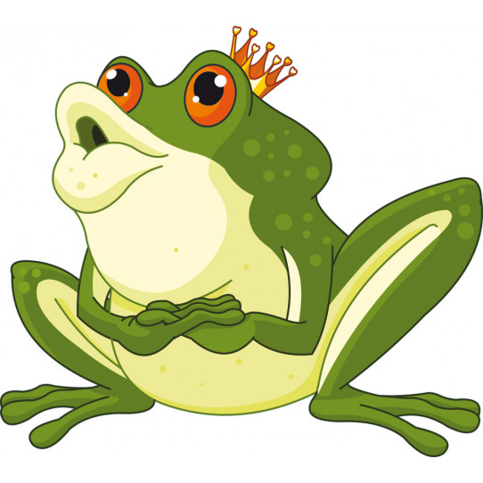 Autocollant Stickers enfant prince grenouille