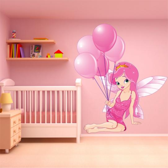 Stickers princesse ballon