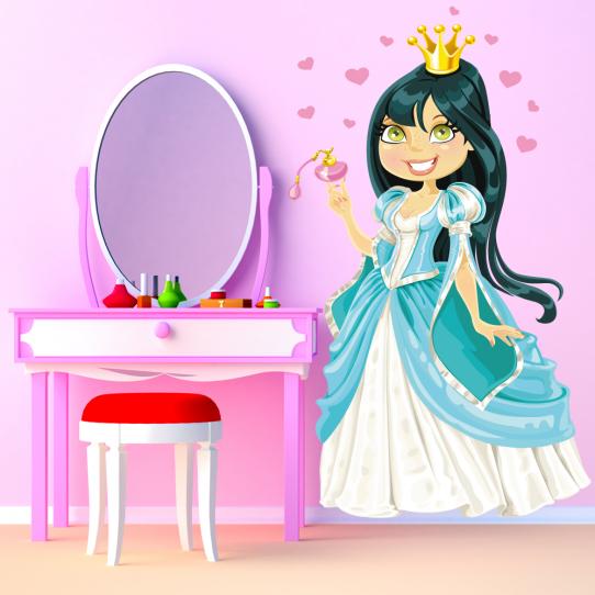 Autocollant Stickers enfant princesse coeur parfumé