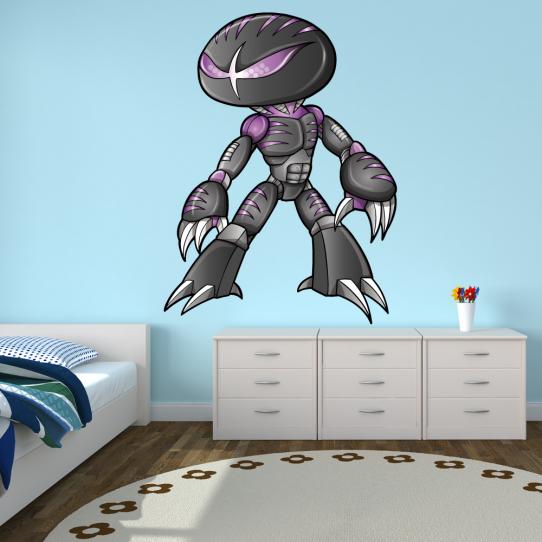 Autocollant Stickers enfant robot alien
