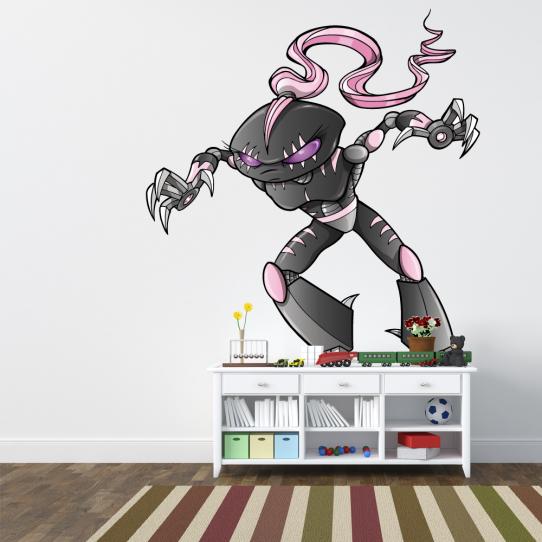 Autocollant Stickers enfant robot alien