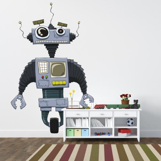 Autocollant Stickers enfant robot radio