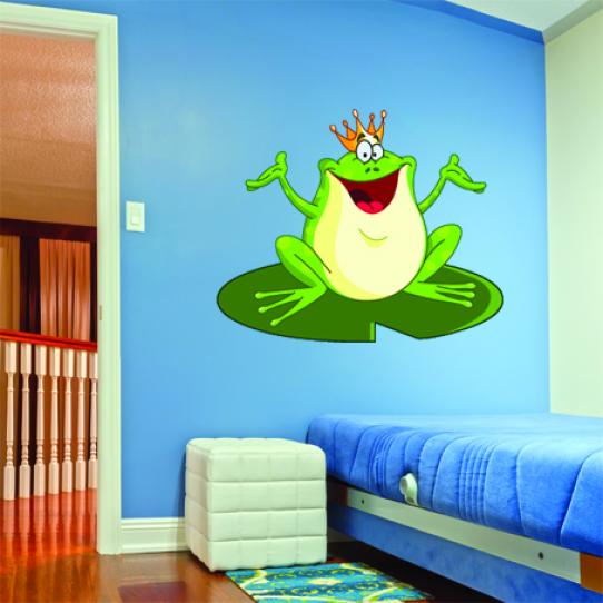 Autocollant Stickers enfant roi crapaud