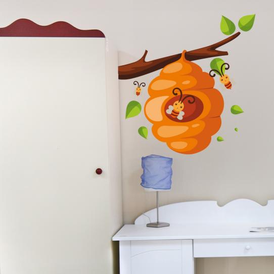 Autocollant Stickers enfant ruche abeille