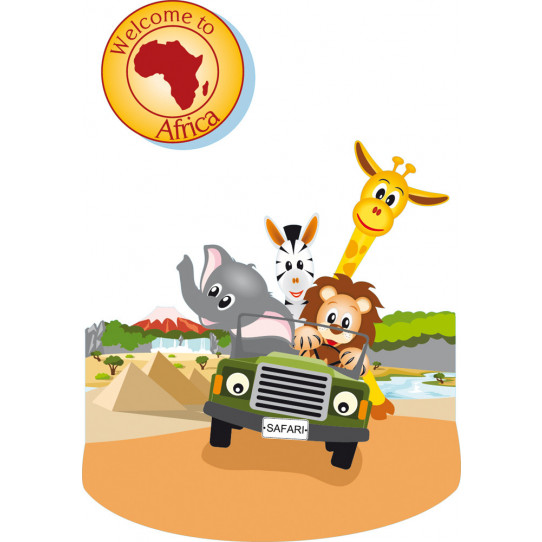 Autocollant Stickers enfant safari