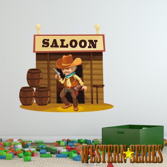 Autocollant Stickers enfant saloon