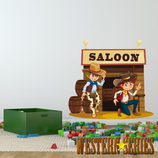 Autocollant Stickers enfant saloon