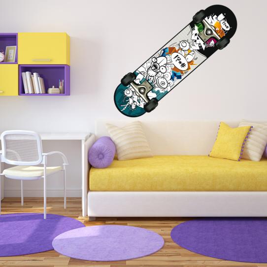 Autocollant Stickers muraux ado skate insecte