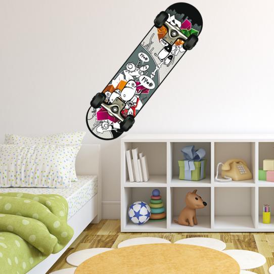 Autocollant Stickers ado skate dos