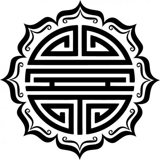 Stickers symbole rond asiatique 