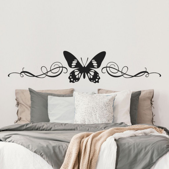 Stickers tête de lit papillon
