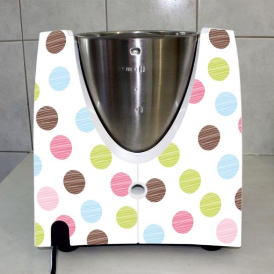 Stickers Thermomix TM31  A pois multucolor