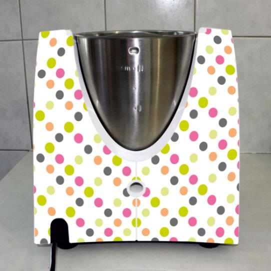 Stickers Thermomix TM31 A pois multucolore 3