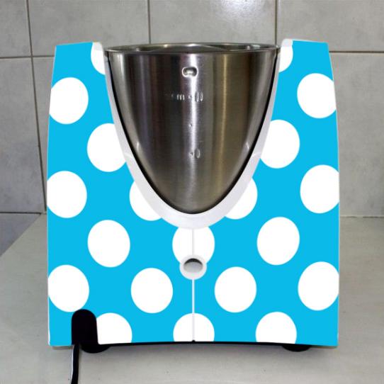 Stickers Thermomix TM31 Bleu à pois 