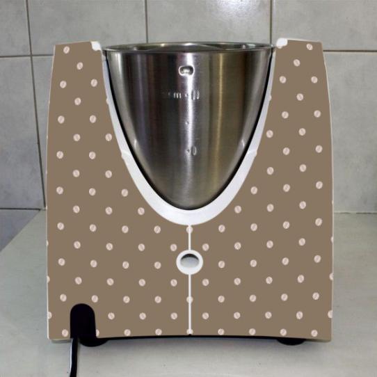 Stickers Thermomix TM31 Chocolat à pois 