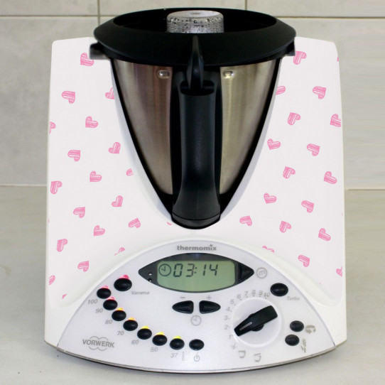 Stickers Thermomix TM31 Coeur rose 