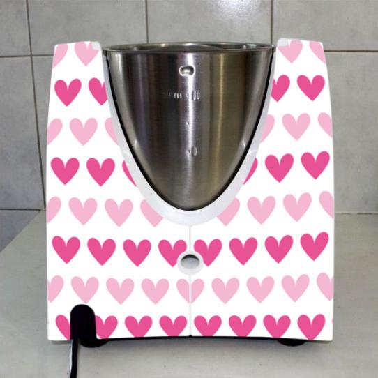 Stickers Thermomix TM31 Coeurs en folies 3 
