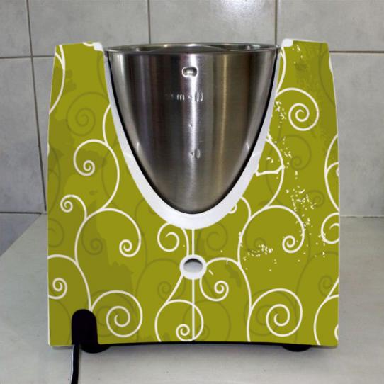 Stickers Thermomix TM31 Liseret sur fond vert 