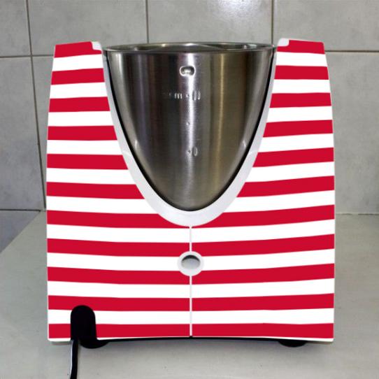Stickers Thermomix TM31  Rayé rouge 3 