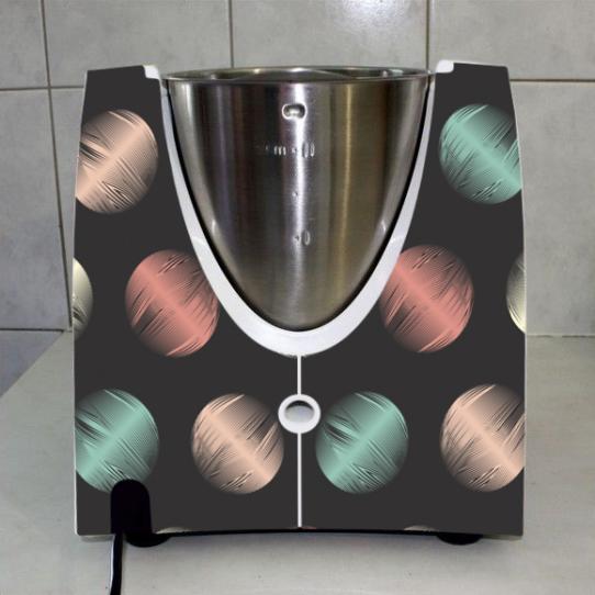 Stickers Thermomix TM31  Rond design multicolor 