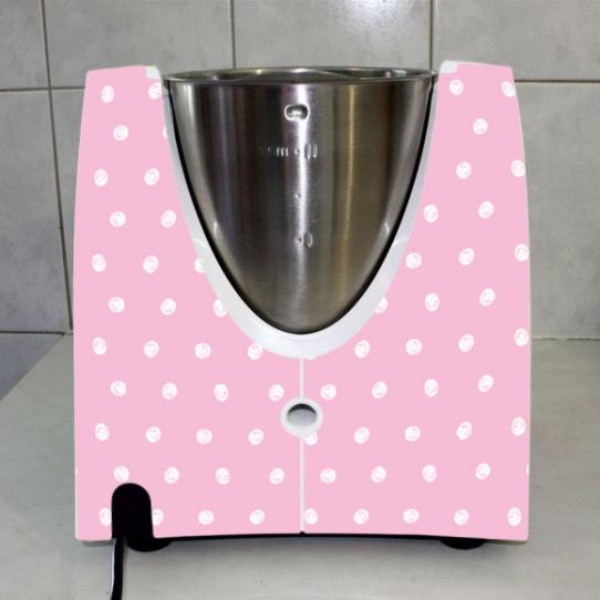 Stickers Thermomix TM 31 Rose a pois 