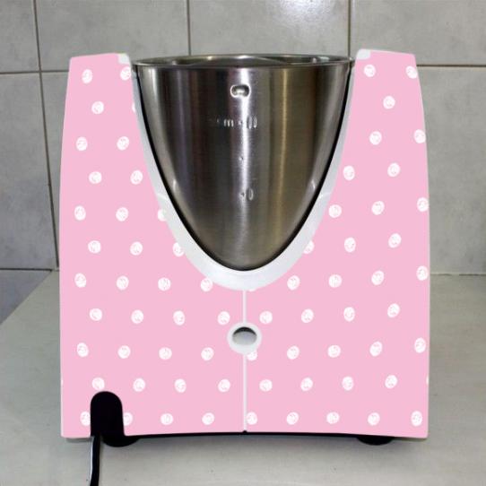 Stickers Thermomix TM31 Rose a pois 