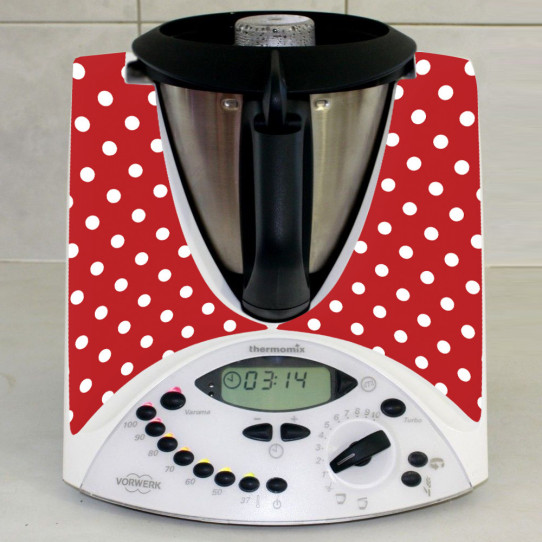 Stickers Thermomix TM31 Rouge à pois 