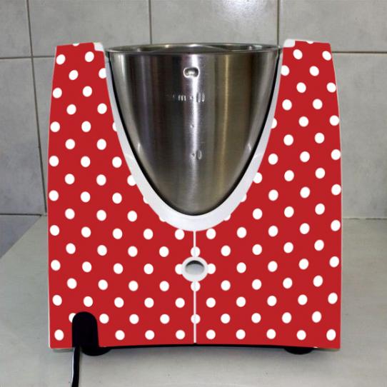 Stickers Thermomix TM31 Rouge à pois 