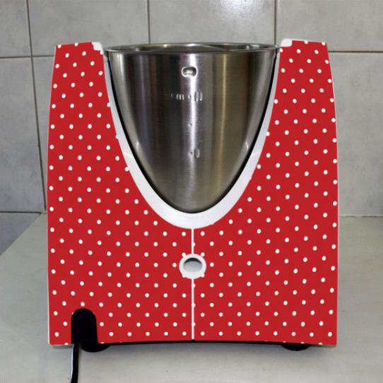 Stickers Thermomix TM31 Rouge à pois 2 