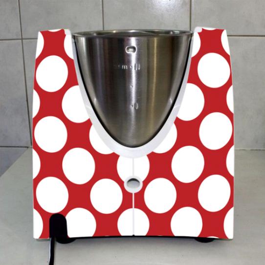 Stickers Thermomix TM31 Rouge à pois 3 
