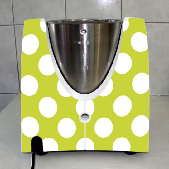 Stickers Thermomix TM31 Vert a pois 
