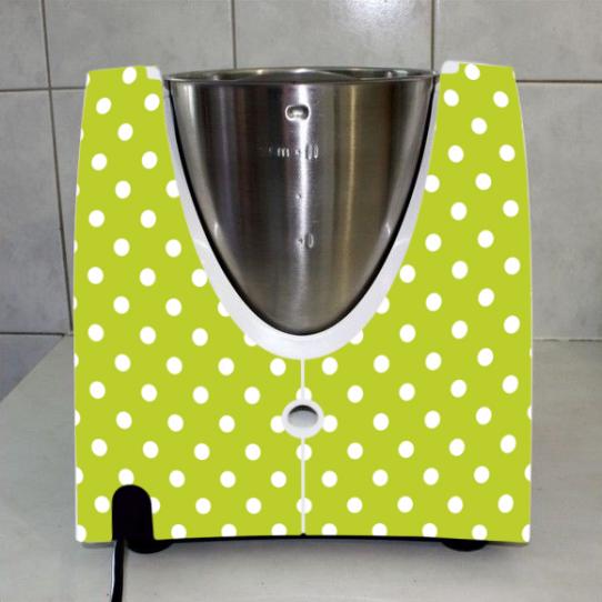 Stickers Thermomix TM31 Vert à pois 2 