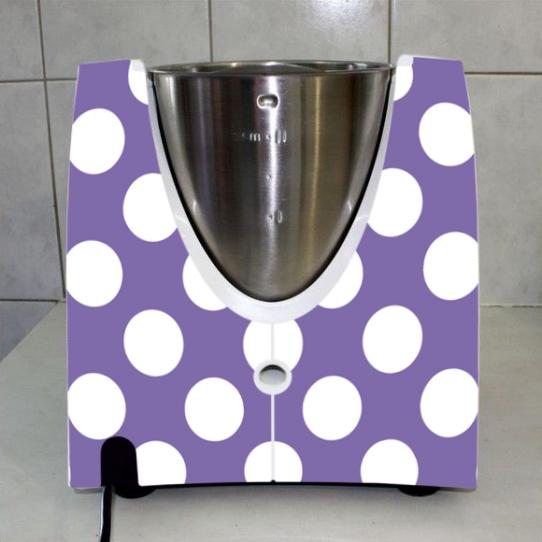Stickers Thermomix TM31 Violet à pois 