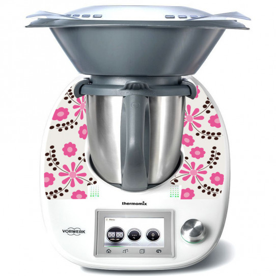 Stickers Thermomix TM 5 Flowers Pink