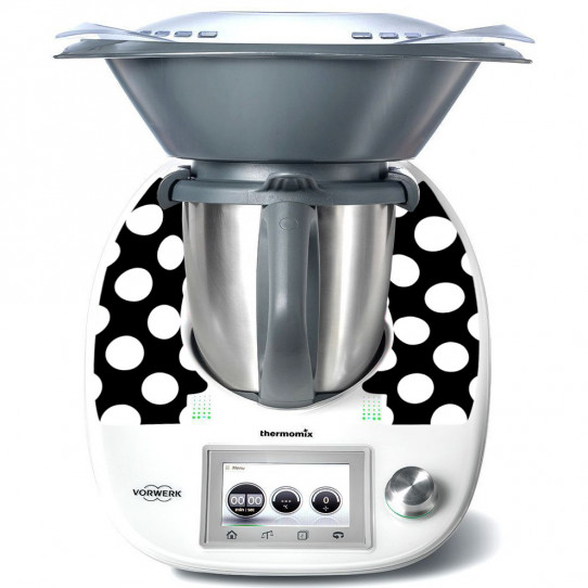 Stickers Thermomix TM5 Noir à pois