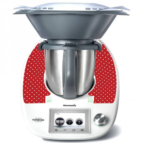 Stickers Thermomix TM5 Rouge à pois 2