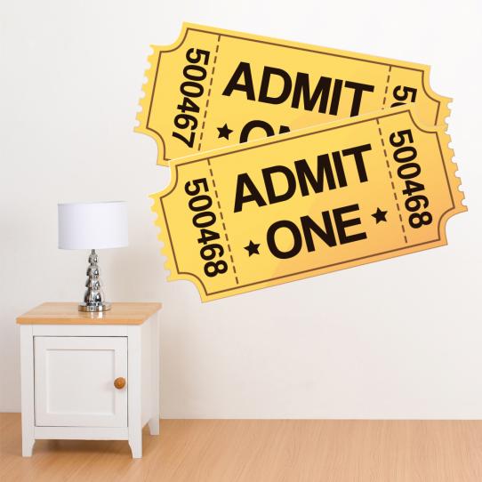 Autocollant Stickers mural ado ticket cinema