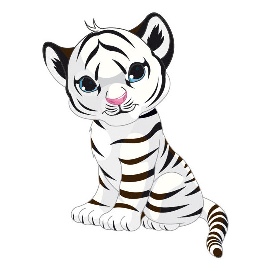 Stickers Tigre Blanc Ozia - Des prix 50% moins cher qu'en magasin