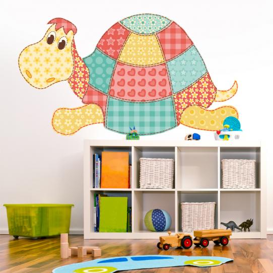 Autocollant Stickers mural enfant tortue 