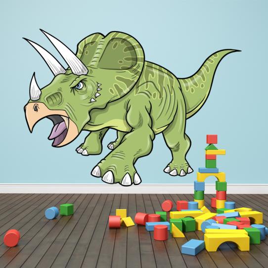 Autocollant Stickers mural enfant triceratops