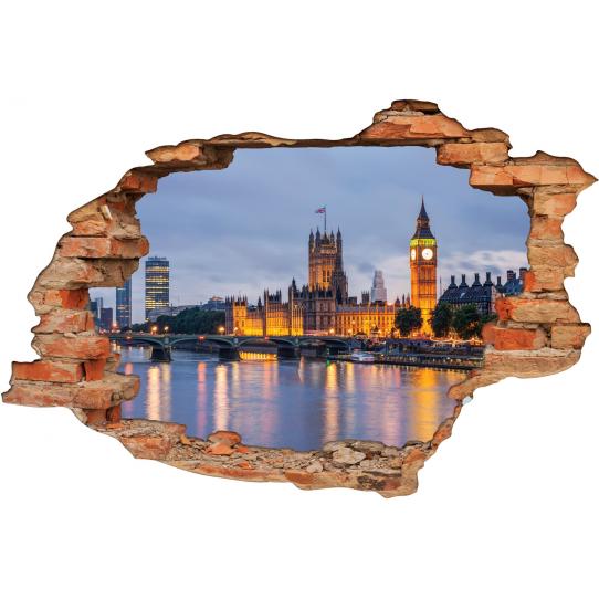 Stickers 3D Trompe l'oeil Londres réf 23288 - Art Déco Stickers