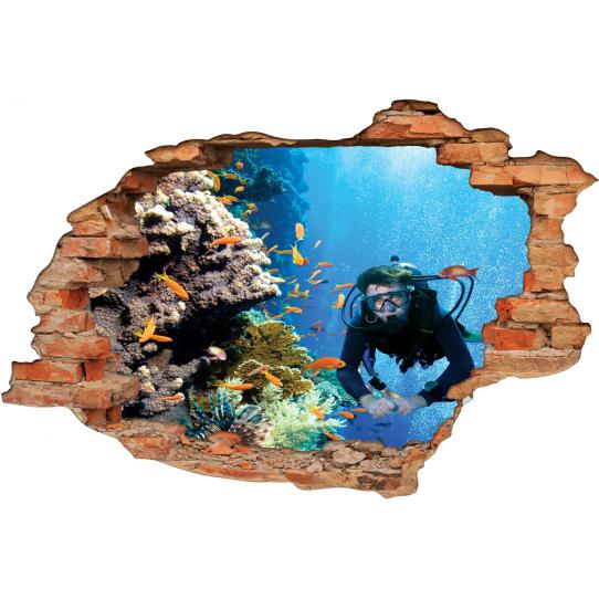 Stickers Trompe l'oeil 3D