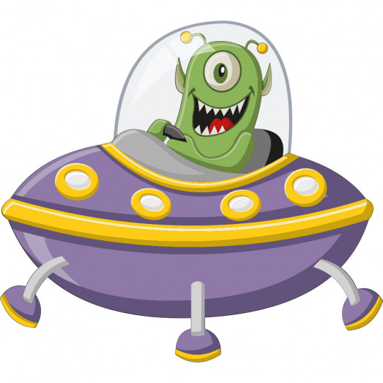 Stickers vaisseau spatial monstre