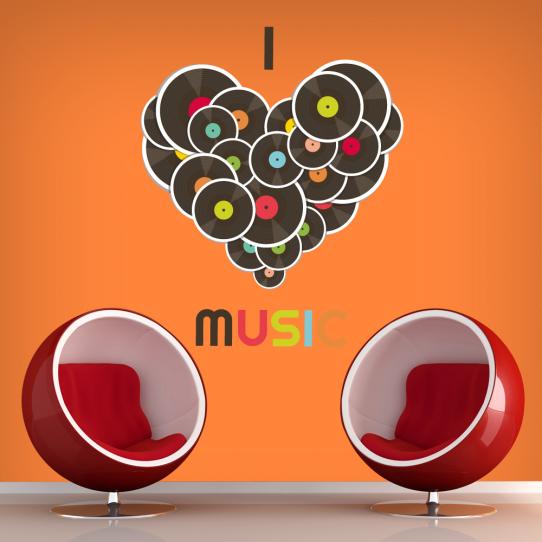 Autocollant Stickers ado vinyl coeur
