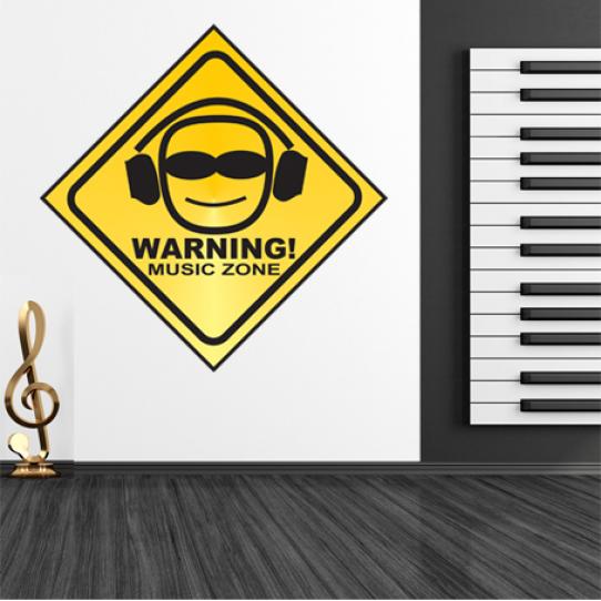 Stickers warning music