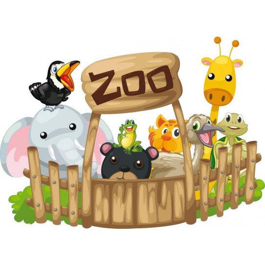 Autocollant Stickers enfant zoo