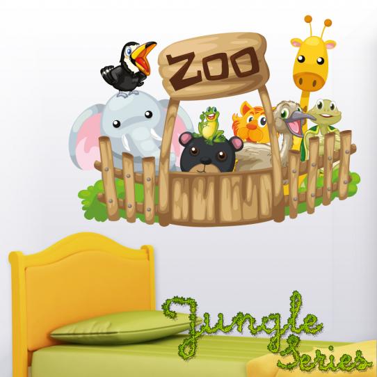 Autocollant Stickers muraux enfant zoo
